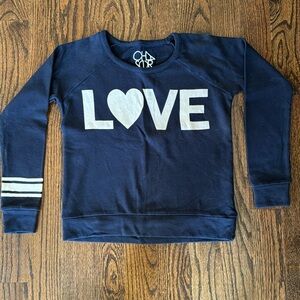 CHASER Navy Blue LOVE Sweatshirt